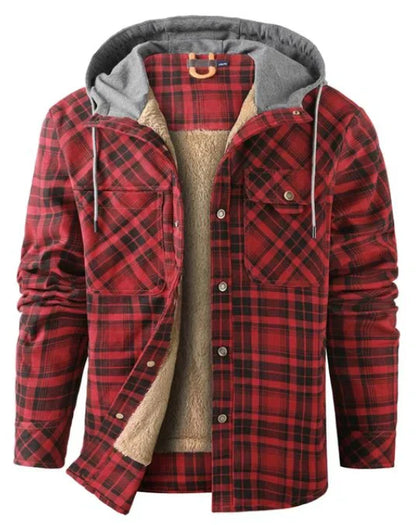 Flanelljacke Kariertes Hemdjacke Warme Winterjacke Wasserdicht