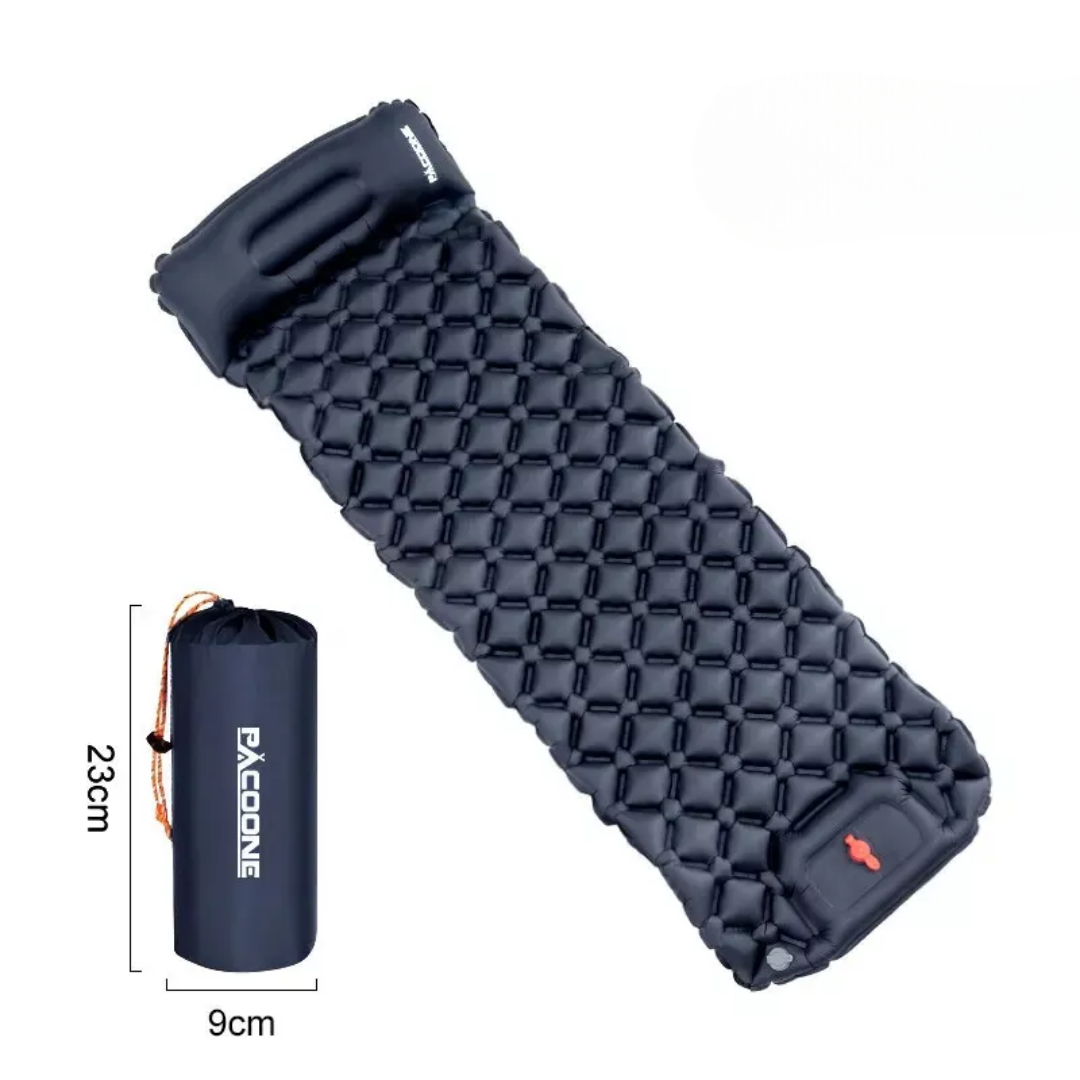 Ultralicht zelfopblazend campingmatje – compact en comfortabel voor wandelen en trekking