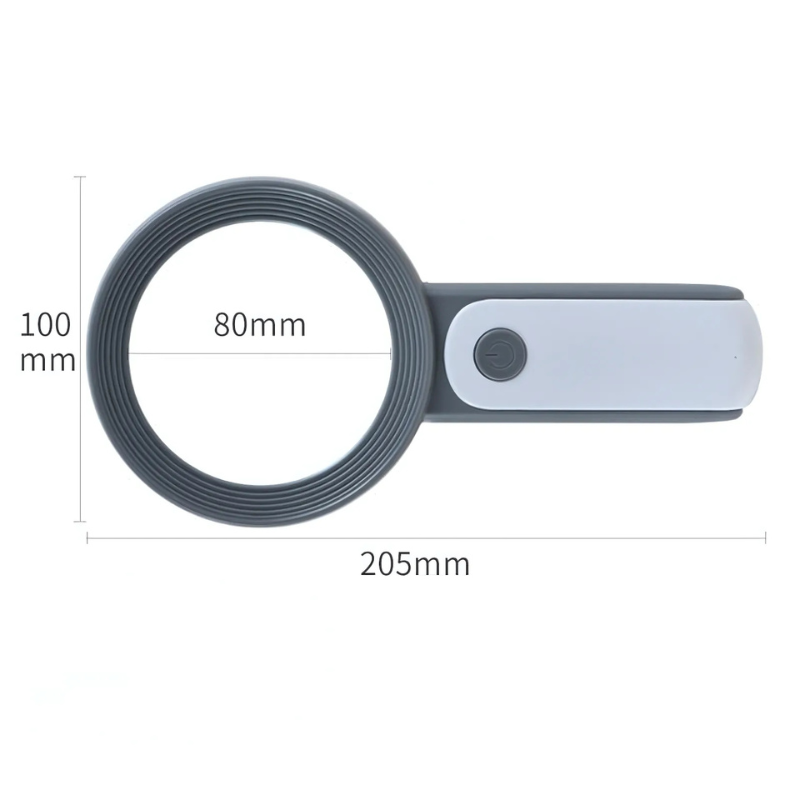 20X Handheld Magnifier for Reading with Clear Lens Design