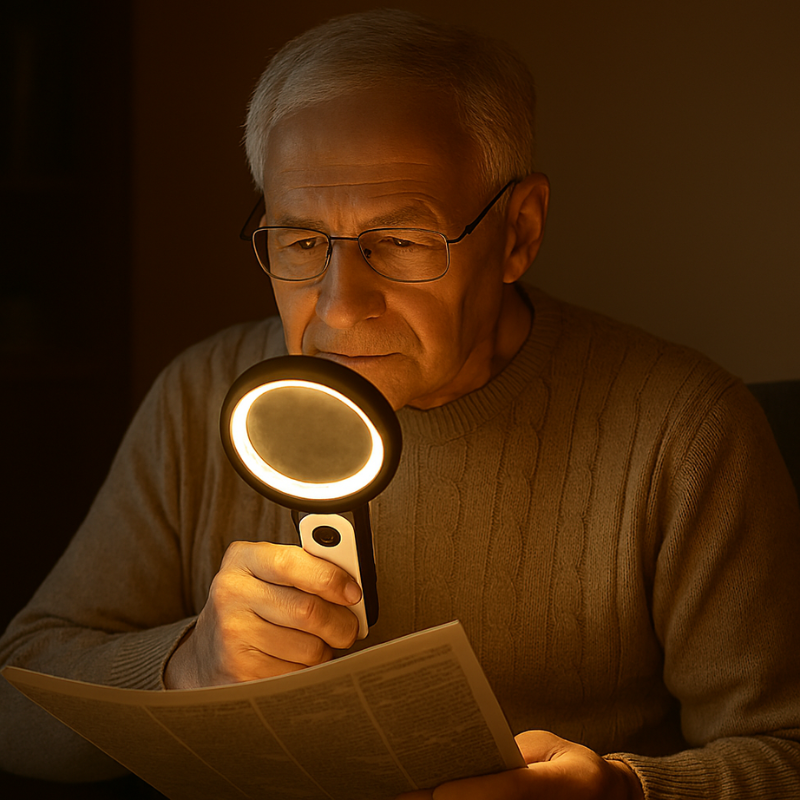 20X Handheld Magnifier for Reading with Clear Lens Design