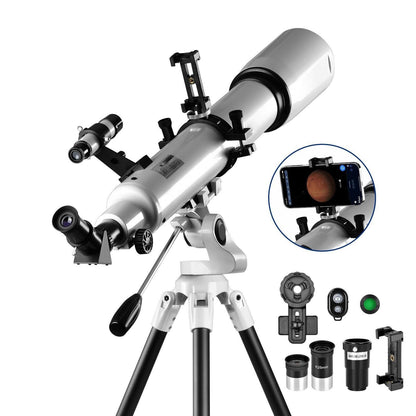 210X Telescope with Tripod and Star Tracking App for Beginners