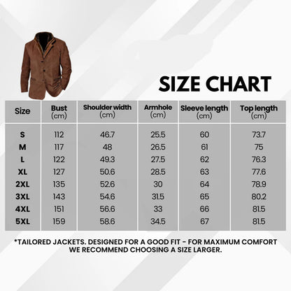 Joachim vintage heren suède jas met leren accenten slim fit casual buitenkleding