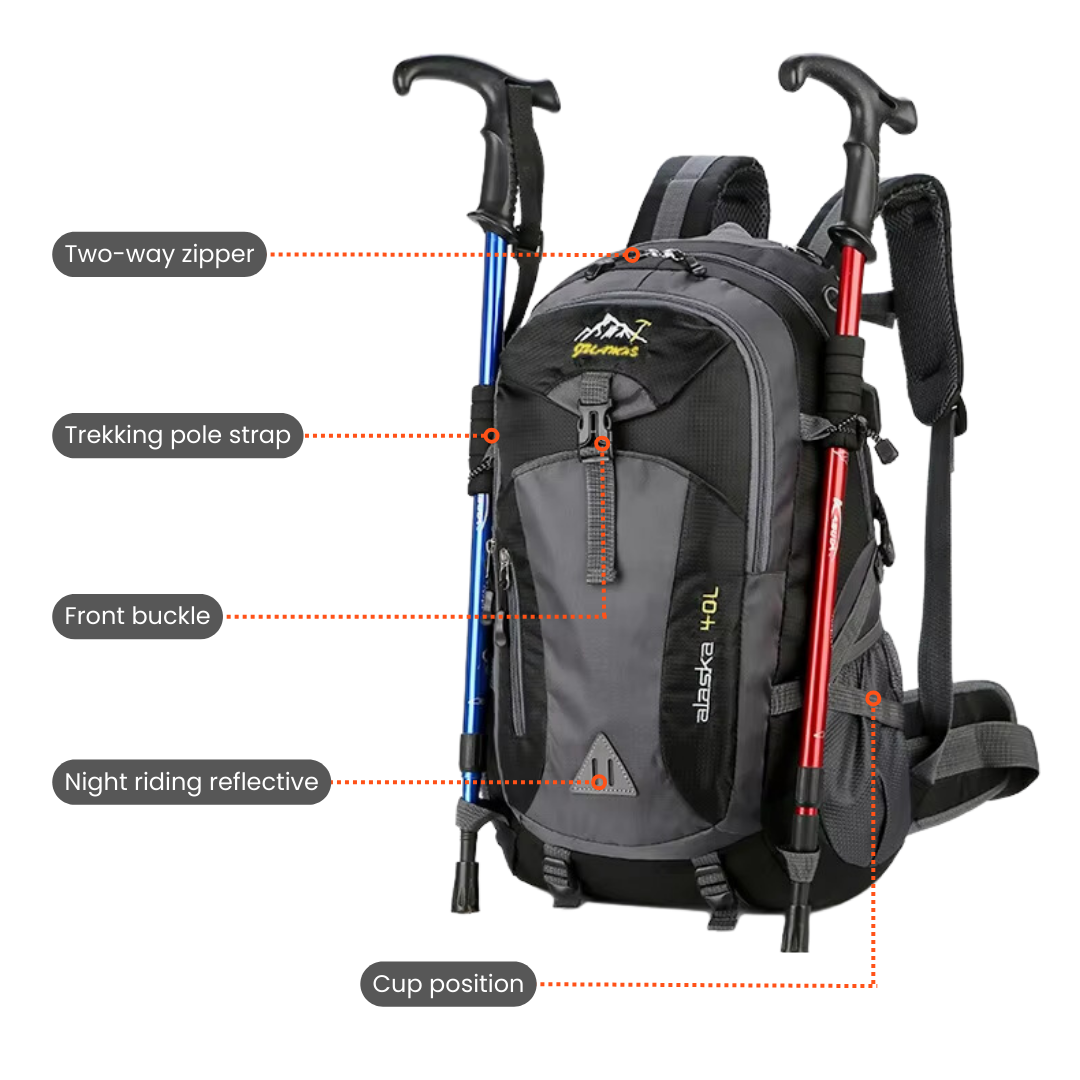 Waterdichte Outdoor Rugzak – 40L Wandel- & Avontuurrugzak