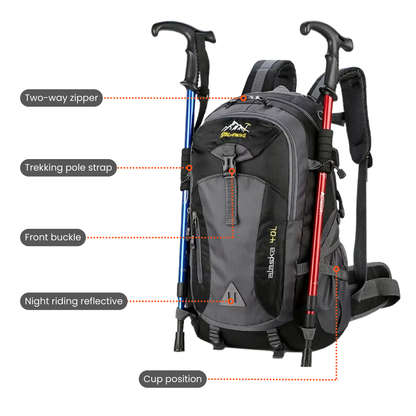 Waterdichte Outdoor Rugzak – 40L Wandel- & Avontuurrugzak