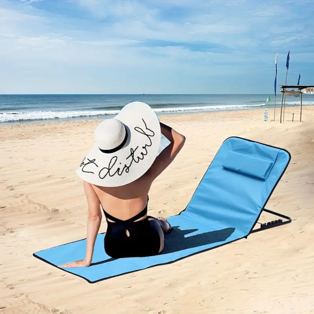 Inklapbare strandmat met rugleuning – Ultiem comfort voor ontspanning
