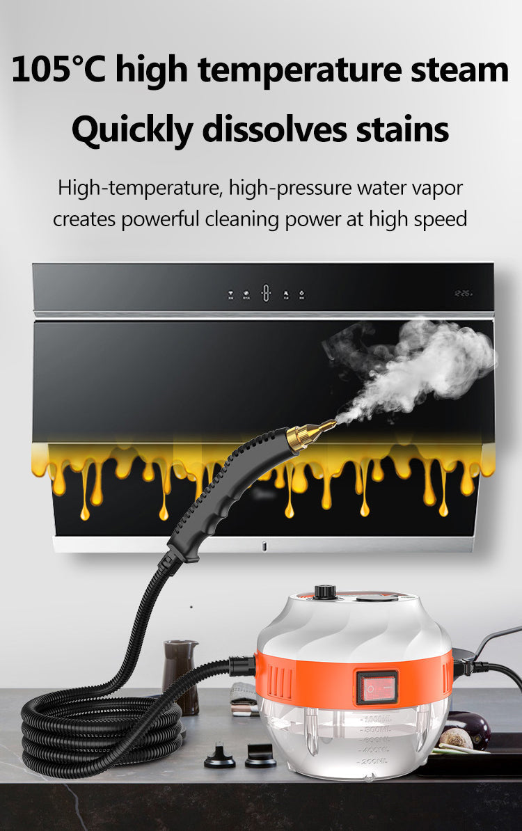 2800W High Pressure Steam Cleaner for Deep and Effortless Cleaning