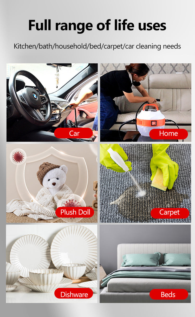 2800W High Pressure Steam Cleaner for Deep and Effortless Cleaning