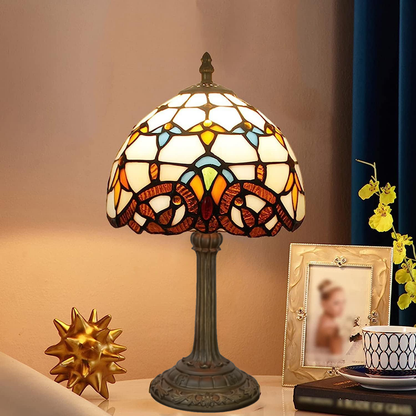Stained Glass Tiffany Style Table Lamp for Warm Ambient Home Lighting