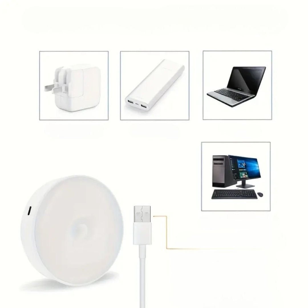 3 Pack LED Motion Sensor Night Lights Rechargeable Magnetic