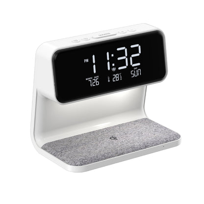 3 in 1 Bedside Lamp with Wireless Charger and Alarm Clock