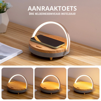 3 in 1 LED Desk Lamp with Bluetooth Speaker and Wireless Charger