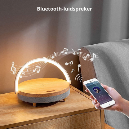 3 in 1 LED Desk Lamp with Bluetooth Speaker and Wireless Charger