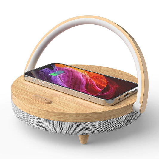3 in 1 LED Desk Lamp with Bluetooth Speaker and Wireless Charger