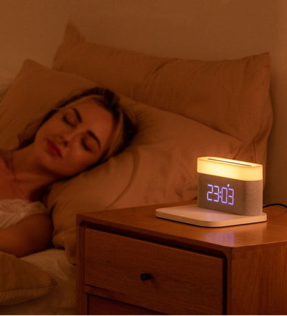 3 in 1 Wireless Charger LED Lamp and Digital Alarm Clock Dock
