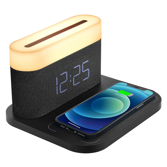 3 in 1 Wireless Charger LED Lamp and Digital Alarm Clock Dock