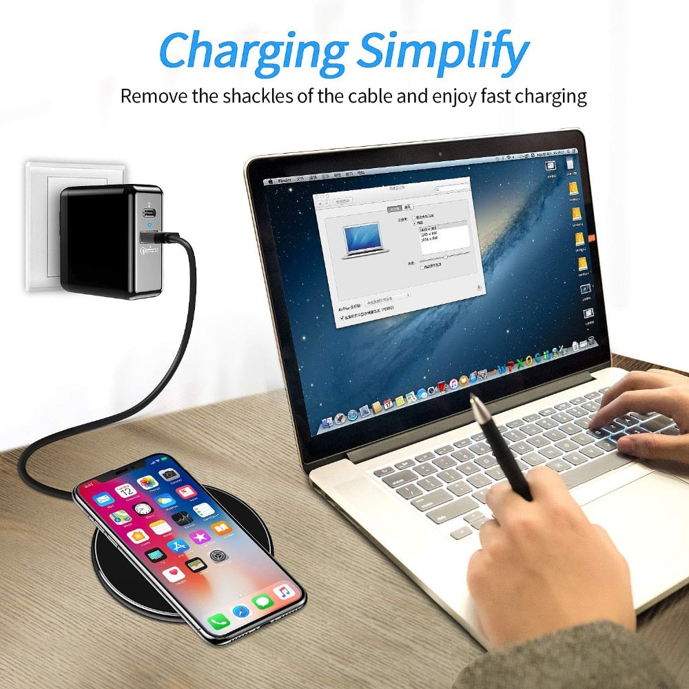 30W Fast Wireless Charging Pad with USB C