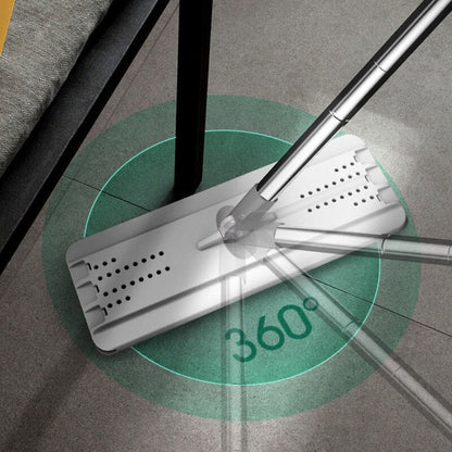 360° Mop and Bucket Set with Aluminum Handle and Microfiber Pads
