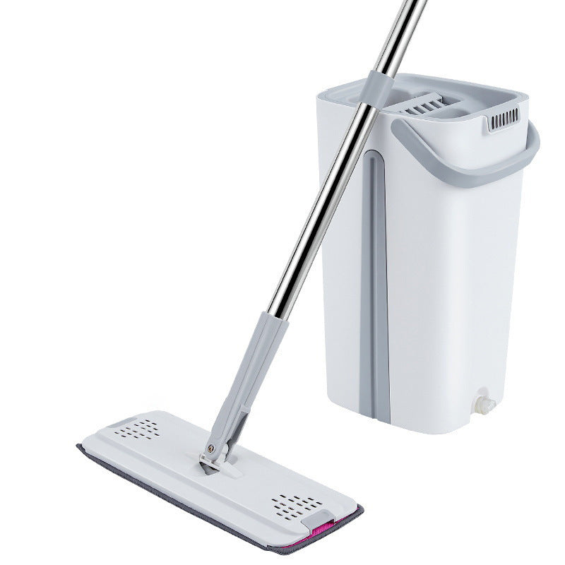 360° Mop and Bucket Set with Aluminum Handle and Microfiber Pads