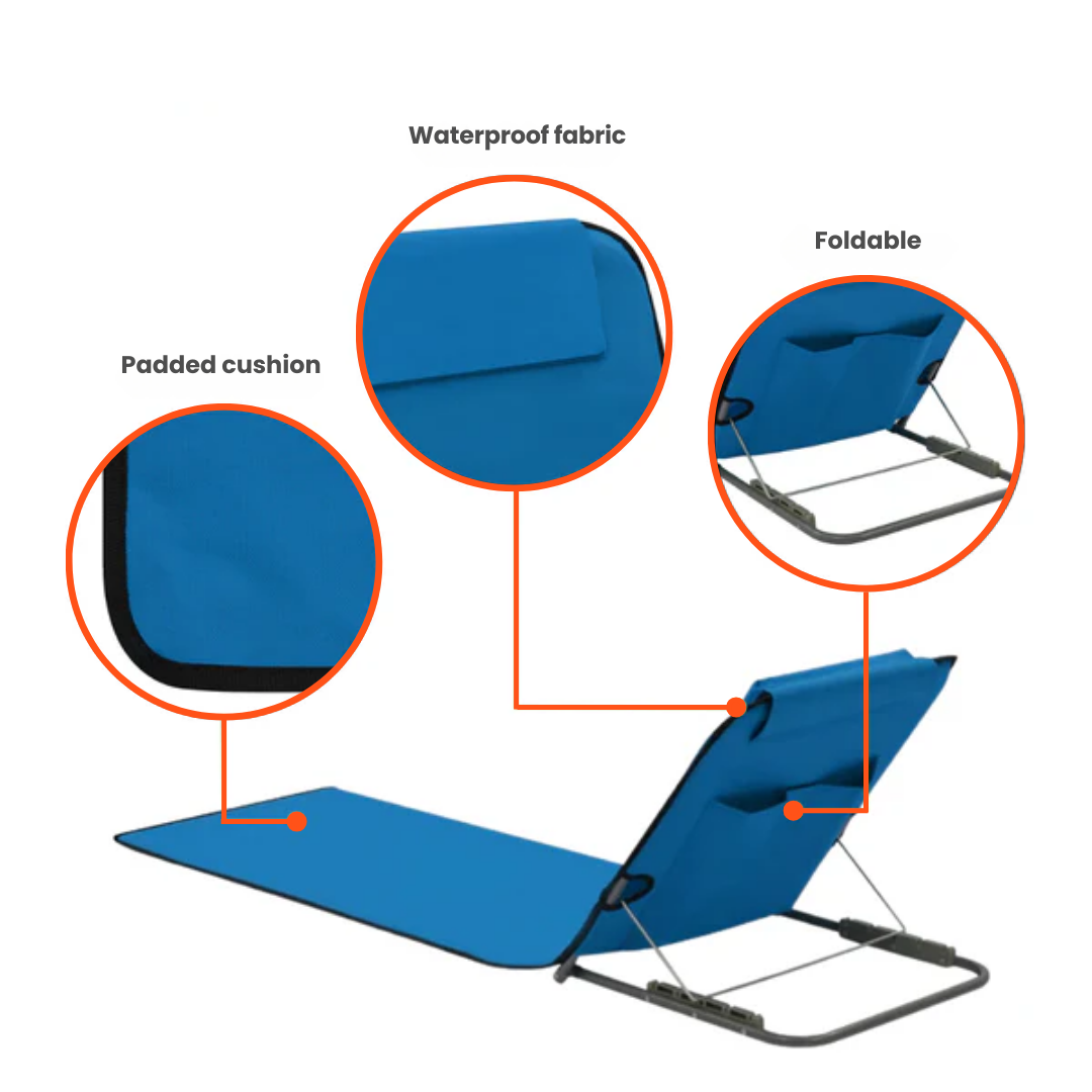 Inklapbare strandmat met rugleuning – Ultiem comfort voor ontspanning