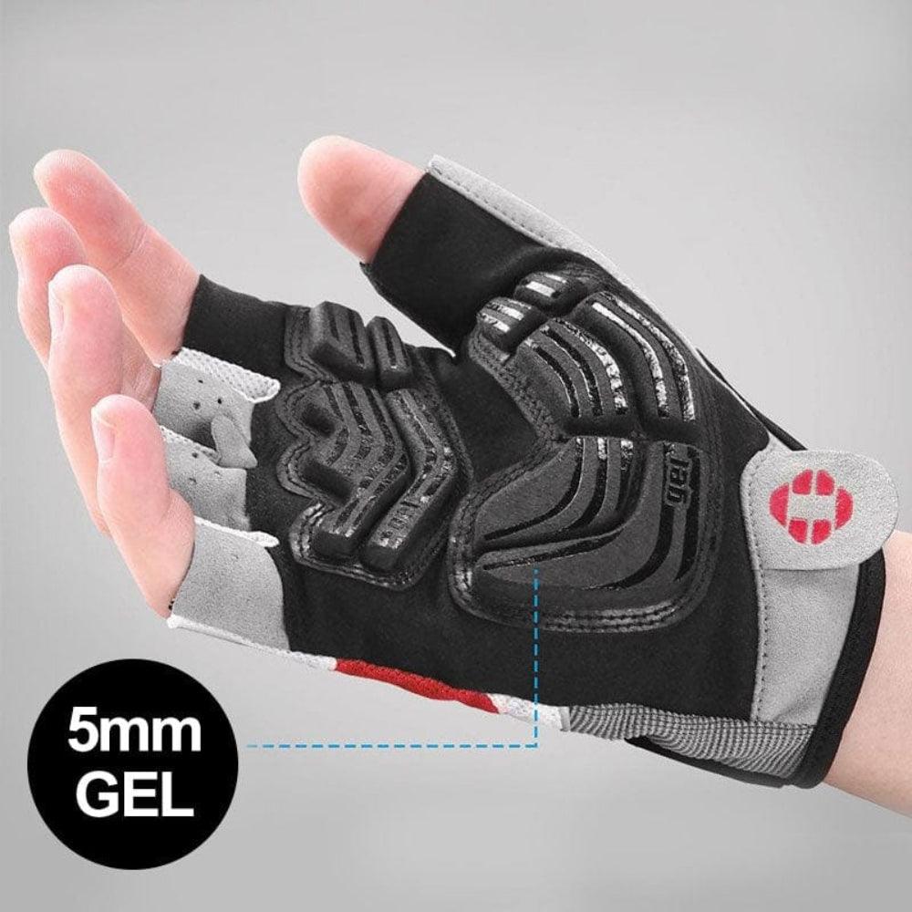 3D Gel Padded Cycling Gloves Breathable Half Finger Grip Gloves