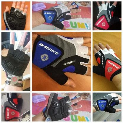 3D Gel Padded Cycling Gloves Breathable Half Finger Grip Gloves