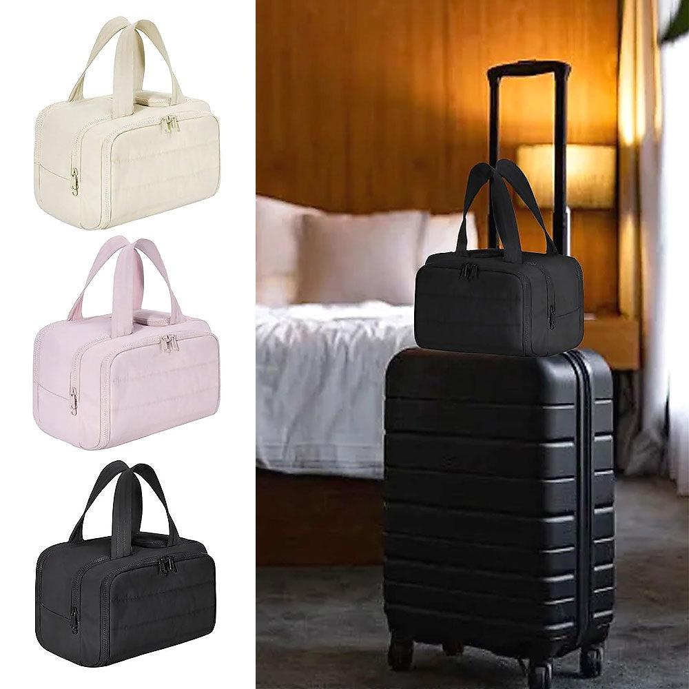 4 in 1 Puffy Toiletry Bag for Women Large Makeup and Skincare Organizer