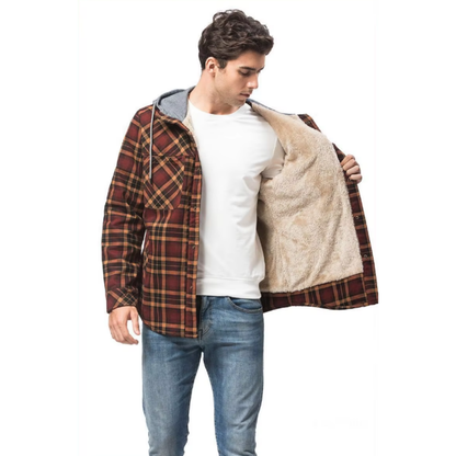 Flanelljacke Kariertes Hemdjacke Warme Winterjacke Wasserdicht