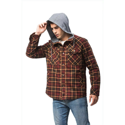 Flanelljacke Kariertes Hemdjacke Warme Winterjacke Wasserdicht