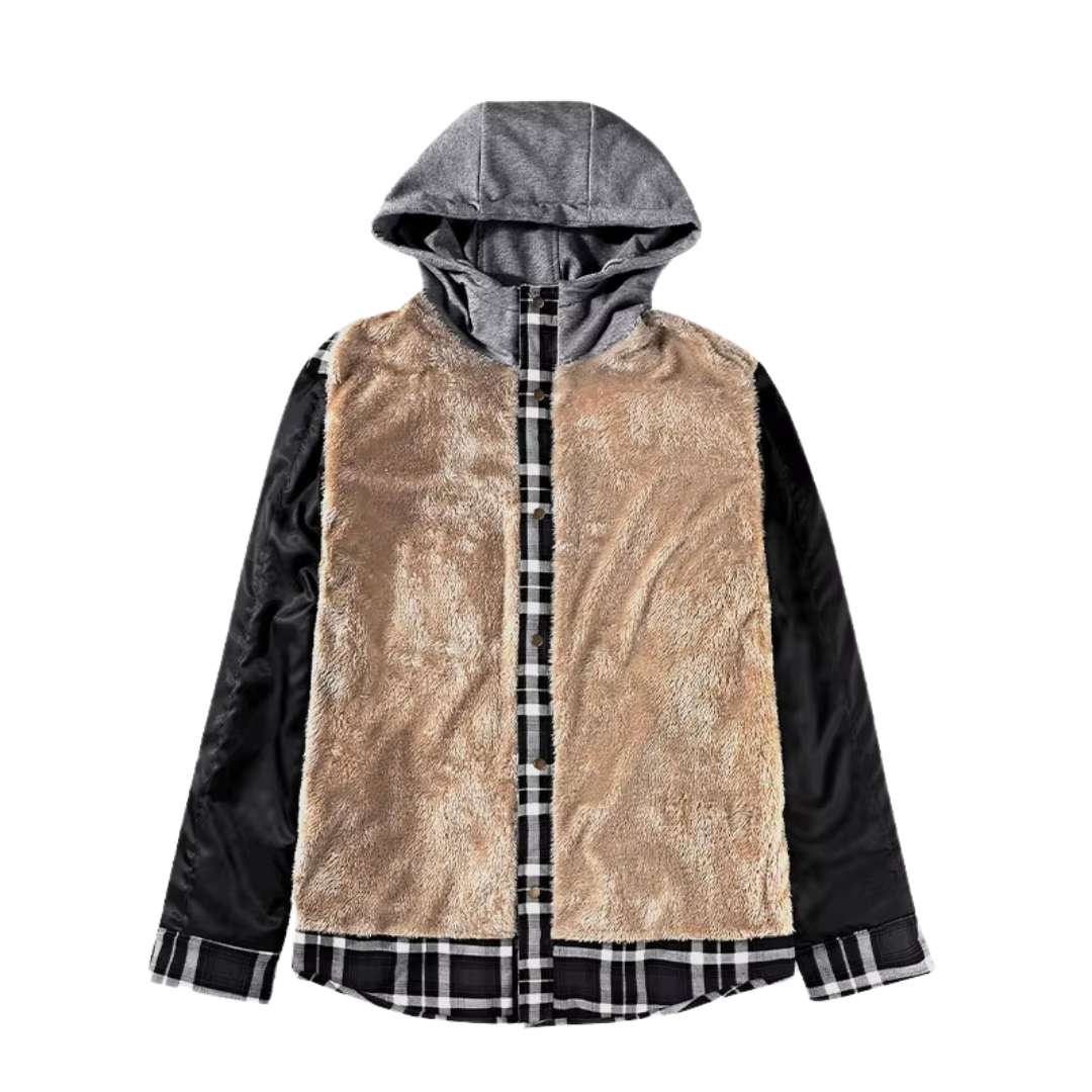 Flanelljacke Kariertes Hemdjacke Warme Winterjacke Wasserdicht