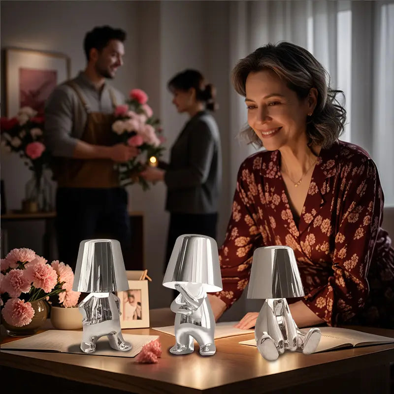 5 Brothers Wireless LED Table Lamp Rechargeable Dimmable Designer Night Light