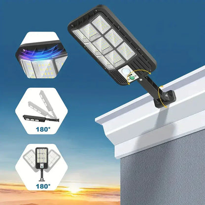 5000LM Solar Floodlight Motion Sensor Dusk to Dawn Outdoor Security Light with Remote Control
