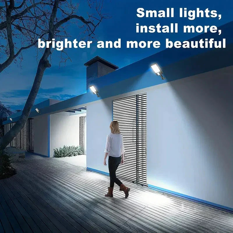5000LM Solar Floodlight Motion Sensor Dusk to Dawn Outdoor Security Light with Remote Control