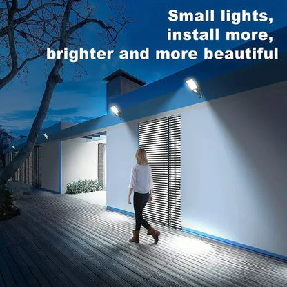 5000LM Solar Floodlight Motion Sensor Dusk to Dawn Outdoor Security Light with Remote Control