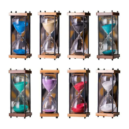 60 Minute Sand Timer Elegant Hourglass Time Management Decor Clock