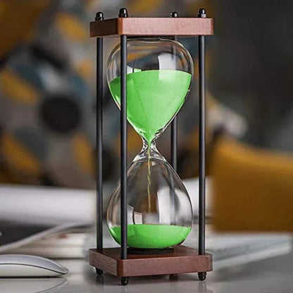 60 Minute Sand Timer Elegant Hourglass Time Management Decor Clock