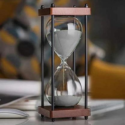 60 Minute Sand Timer Elegant Hourglass Time Management Decor Clock