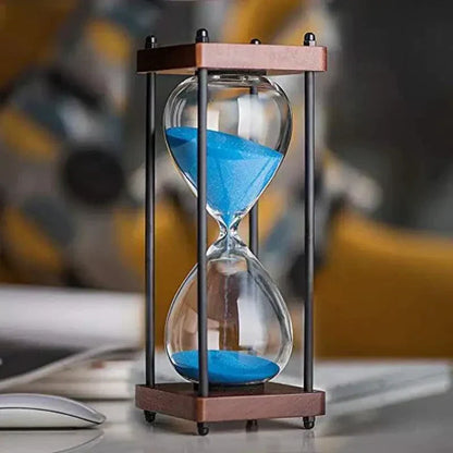 60 Minute Sand Timer Elegant Hourglass Time Management Decor Clock