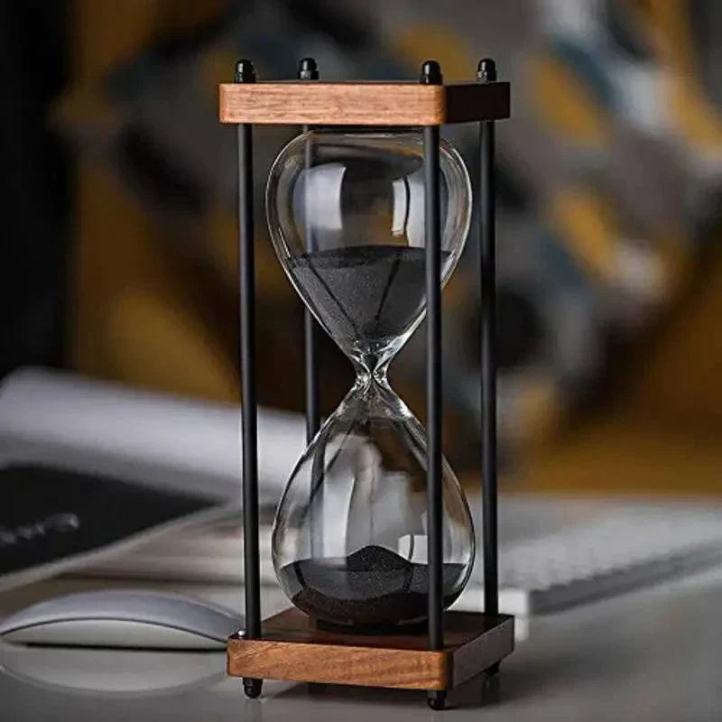 60 Minute Sand Timer Elegant Hourglass Time Management Decor Clock
