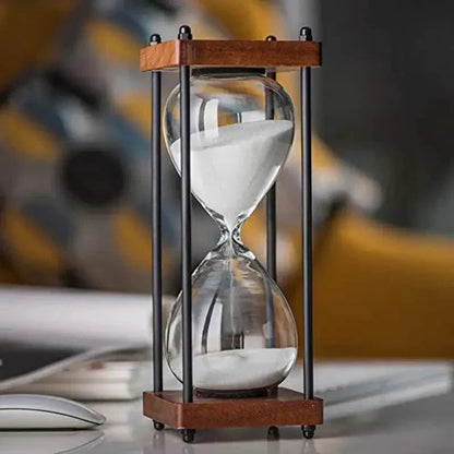 60 Minute Sand Timer Elegant Hourglass Time Management Decor Clock