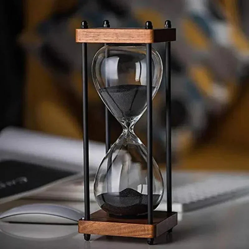 60 Minute Sand Timer Elegant Hourglass Time Management Decor Clock
