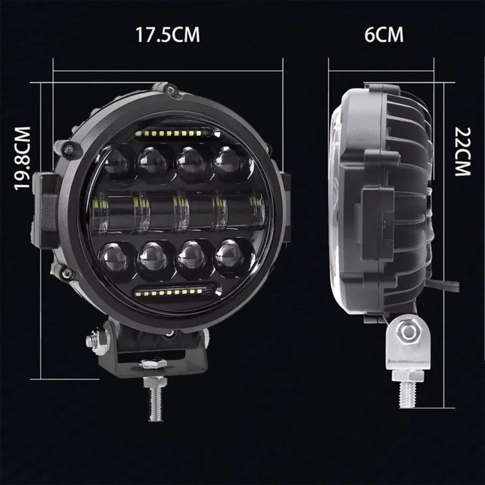 7 Inch Hoogvermogen LED Rijlicht Langeafstandsspotlight