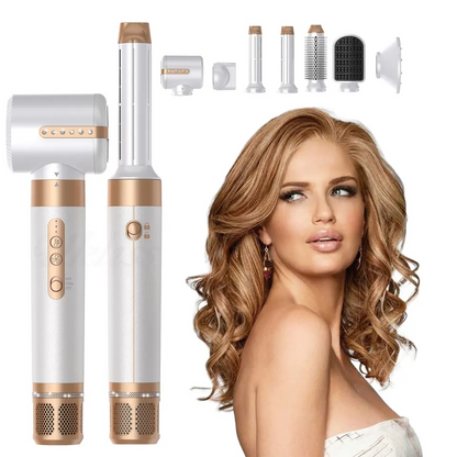 7 in 1 Airwrap Hair Styler Multi Functional Curling and Straightening Tool