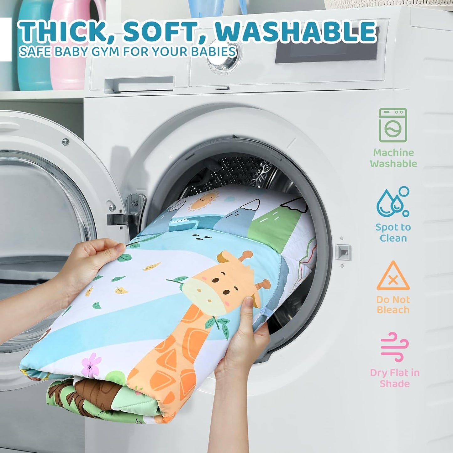8-in-1 baby speelmat & ballenbak activiteitengym met sensorisch speelgoed