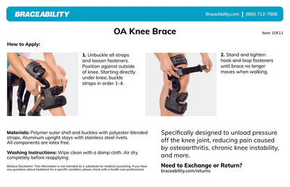 Adjustable Knee Brace for Osteoarthritis Support and Joint Stability