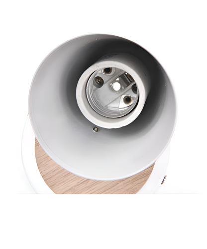 Adjustable Scandinavian Wall Light with Pastel Finish and Wooden Details