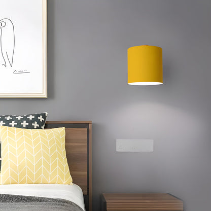 Adjustable Scandinavian Wall Light with Pastel Finish and Wooden Details
