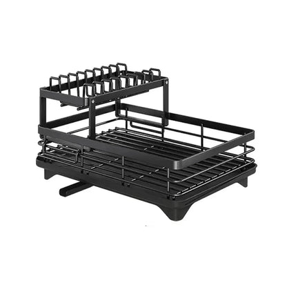 Adjustable Stainless Steel Dish Drying Rack Space Saving Kitchen Drainer
