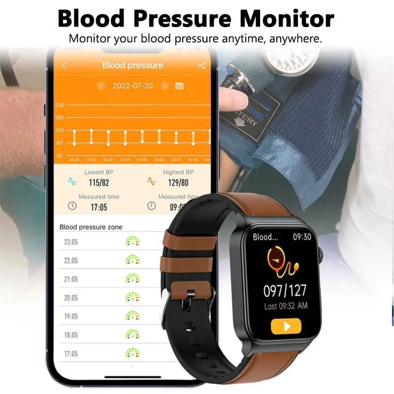 Zaawansowany smartwatch do monitorowania zdrowia z funkcją EKG