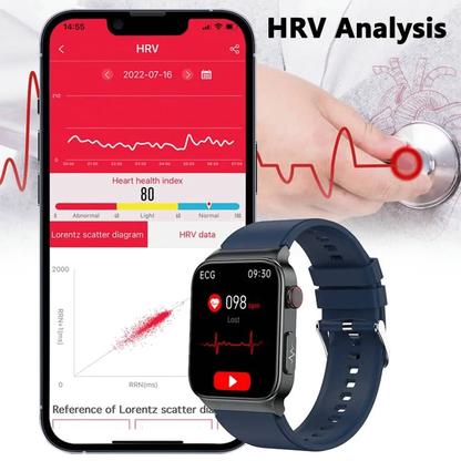 Zaawansowany smartwatch do monitorowania zdrowia z funkcją EKG