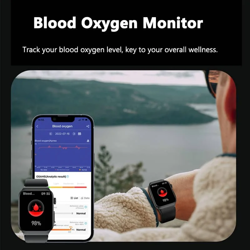 Zaawansowany smartwatch do monitorowania zdrowia z funkcją EKG